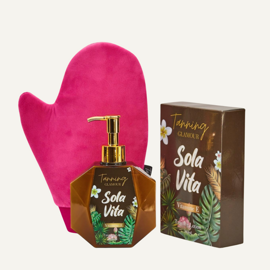 The Ultimate Tanning Bundle Lotion, Drops, Handschoen en Mini Handschoen